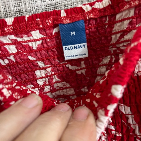 Patriotic tube top, red Hawaiian print top, summer top - Picture 6 of 6